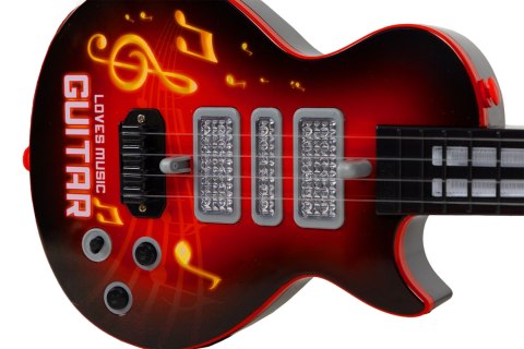 Gitara dla dzieci elektryczna z nauką gry na gitarze podczerwień melodie czerwona MULTISTORE