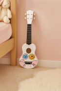 Gitara ukulele dla dzieci drewniana 4 struny nylonowe kostka do gry ECOTOYS ECOTOYS