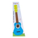 Gitara ukulele dla dzieci drewniana 4 struny nylonowe kostka do gry ECOTOYS ECOTOYS