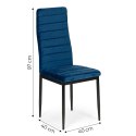 Krzesła z wyprofilowanym oparciem- VELVET NIEBIESKI - 4 sztuki MEBELKI24