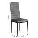 Krzesła z wyprofilowanym oparciem- VELVET SZARE - 4 sztuki MEBELKI24