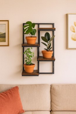 Kwietnik ścienny półka wisząca na kwiaty ozdoby 4 poziomy loft ModernHome ModernHome