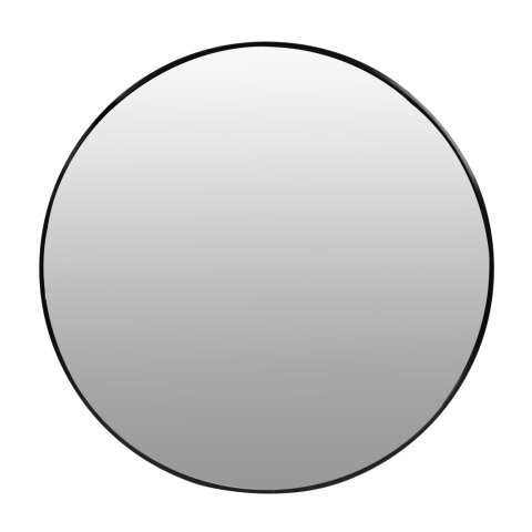 Okrągłe lustro ścienne 80 cm wiszące nowoczesne czarna rama aluminium ModernHome ModernHome