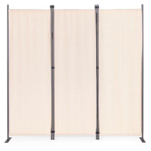 Składany parawan ogrodowy pokojowy 3-panelowy 167x164 cm beżowy MultiGarden MultiGarden