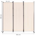 Składany parawan ogrodowy pokojowy 3-panelowy 167x164 cm beżowy MultiGarden MultiGarden