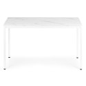 Stół do kuchni jadalni dla 4-5 osób biurko komputerowe 120x60 cm biały marmur ModernHome ModernHome