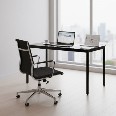 Stół do kuchni jadalni dla 4-5 osób biurko komputerowe 120x60 cm czarny ModernHome ModernHome