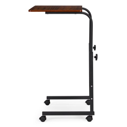 Stolik pod laptopa z kółkami biurko dostawiane do fotela kanapy ciemny brąz ModernHome ModernHome