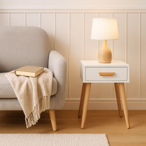 Szafki nocne zestaw 2 szt. nowoczesne stoliki kawowe białe ModernHome ModernHome