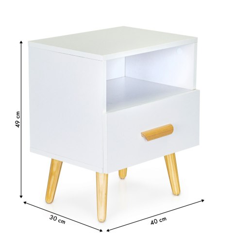 Szafki nocne zestaw 2 szt. nowoczesne stoliki kawowe białe ModernHome ModernHome