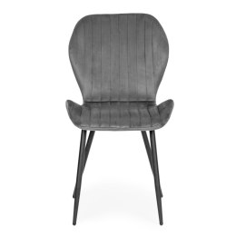 Zestaw 4 krzeseł do salonu jadalni nowoczesne krzesło szary welur ModernHome ModernHome