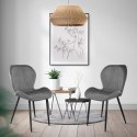 Zestaw 4 krzeseł do salonu jadalni nowoczesne krzesło szary welur ModernHome ModernHome