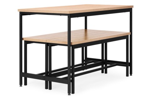 Zestaw loftowych mebli do jadalni kuchni stolik 2 ławki ModernHome ModernHome
