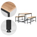 Zestaw loftowych mebli do jadalni kuchni stolik 2 ławki ModernHome ModernHome