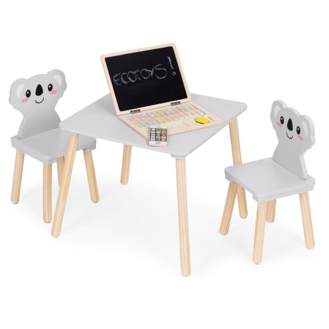 Zestaw mebli dla dzieci stolik + 2 krzesła koala ECOTOYS ECOTOYS
