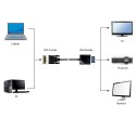 Adapter GEMBIRD A-DVID-VGAF-01 (DVI-D M - D-Sub (VGA) F; 0,20m; kolor czarny) GEMBIRD