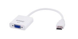 Adapter SAVIO CL-27/B (HDMI M - D-Sub (VGA) F; 0,10m; kolor biały) SAVIO