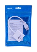 Adapter SAVIO CL-27/B (HDMI M - D-Sub (VGA) F; 0,10m; kolor biały) SAVIO