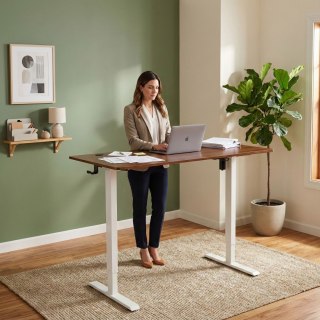 Biurko elektryczne regulowane 120x60 cm regulacja wysokości 72-117 cm ModernHome ModernHome