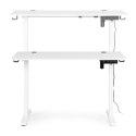 Biurko elektryczne regulowane 120x60 cm regulacja wysokości 72-117 cm białe ModernHome ModernHome