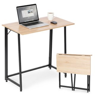Biurko komputerowe składane 80x45 cm stolik pod laptopa loft jasny dąbModernHome ModernHome