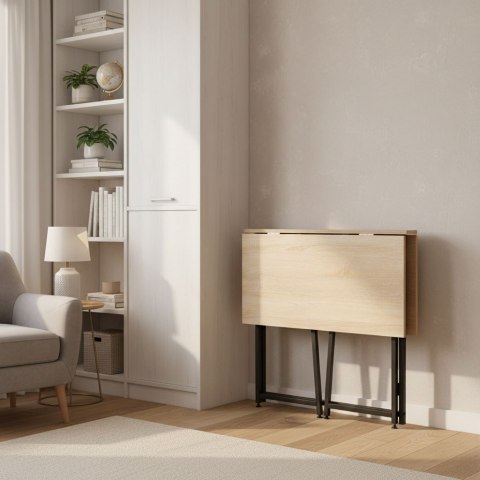 Biurko komputerowe składane 80x45 cm stolik pod laptopa loft jasny dąbModernHome ModernHome