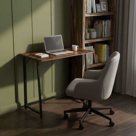 Biurko komputerowe składane 80x45 cm stolik pod laptopa loft postarzany orzech ModernHome ModernHome