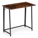 Biurko komputerowe składane 80x45 cm stolik pod laptopa loft postarzany orzech ModernHome ModernHome