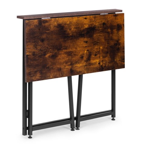 Biurko komputerowe składane 80x45 cm stolik pod laptopa loft postarzany orzech ModernHome ModernHome