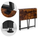 Biurko komputerowe składane 80x45 cm stolik pod laptopa loft postarzany orzech ModernHome ModernHome