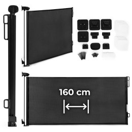 Bramka barierka roleta 160 cm ochronna zabezpieczająca na schody i drzwi czarna ECOTOYS ECOTOYS