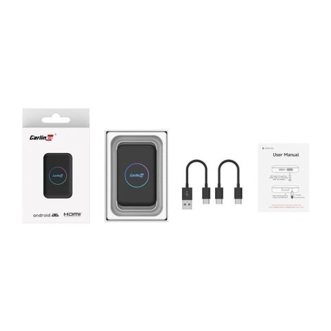 Carlinkit Adapter bezprzewodowy Lite S HDMI 4GB+32GB Android Auto/Carplay dla radioodtwarzaczy samochodowych czarny CARLINKIT