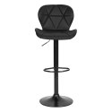 Hoker stołek barowy obrotowy regulacja wysokości podnóżek czarny ModernHome ModernHome