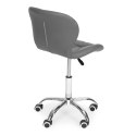 Krzesło biurowe obrotowe z szerokim oparciem regulacja wysokości szare ModernHome ModernHome