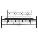 Łóżko metalowe 140x200 cm ze stelażem czarna rama ModernHome ModernHome