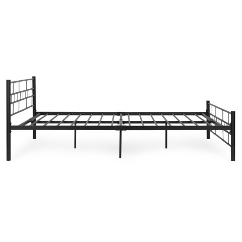 Łóżko metalowe 140x200 cm ze stelażem czarna rama ModernHome ModernHome