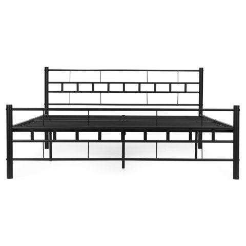 Łóżko metalowe 160x200 cm ze stelażem czarna rama ModernHome ModernHome