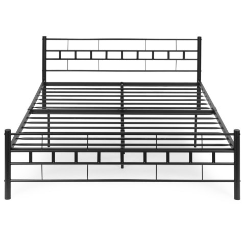 Łóżko metalowe 160x200 cm ze stelażem czarna rama ModernHome ModernHome
