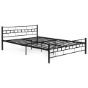 Łóżko metalowe 160x200 cm ze stelażem czarna rama ModernHome ModernHome