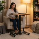 Mobilne biurko regulowane 70x48 cm stolik pod laptopa regulacja wysokości 71,5-112 cm ModernHome ModernHome