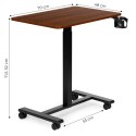 Mobilne biurko regulowane 70x48 cm stolik pod laptopa regulacja wysokości 71,5-112 cm ModernHome ModernHome