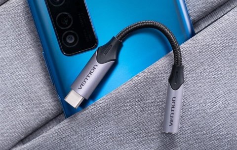Przejściówka audio Vention USB-C do gniazda słuchawkowego 3,5 mm z adapterem DAC ze stopu aluminium 1m Vention