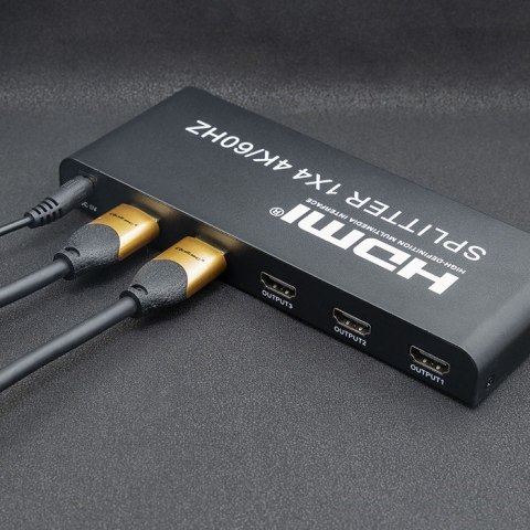 QOLTEC ROZDZIELACZ SPLITTER 4XHDMI 4KX2K | 6GB/S | 60HZ Qoltec