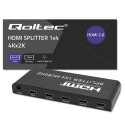 QOLTEC ROZDZIELACZ SPLITTER 4XHDMI 4KX2K | 6GB/S | 60HZ Qoltec