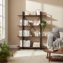 Regał loftowy industrialny do salonu biura 4 półki metalowa rama ModernHome ModernHome