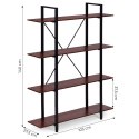 Regał loftowy industrialny do salonu biura 4 półki metalowa rama ModernHome ModernHome