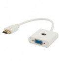 SAVIO ADAPTER HDMI (M) -VGA(F) BIAŁY CL-201 SAVIO