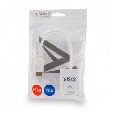 SAVIO ADAPTER HDMI (M) -VGA(F) BIAŁY CL-201 SAVIO