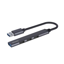 SAVIO HUB USB-A - 3 X USB-A 2.0, 1 X USB-A 3.0, SZARY AK-70 SAVIO