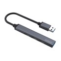 SAVIO HUB USB-A - 3 X USB-A 2.0, 1 X USB-A 3.0, SZARY AK-70 SAVIO